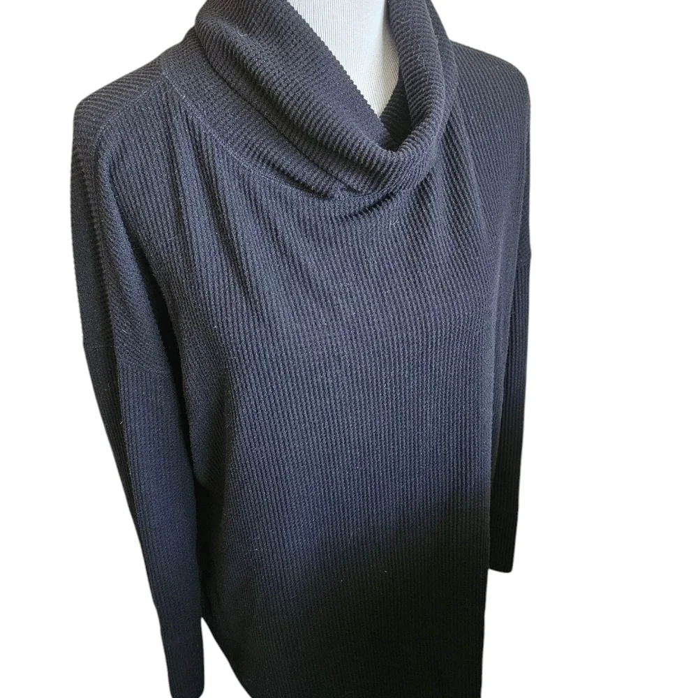 Time & True Waffle Knit Plus Size Cowl Neck Long Sleeve Top Size 16/18